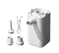 Pompe à Gonfler Légère 30W, 4000 Pa Compresseur Portable Indicateur LED, Gonfleur Électrique Multifonction avec 3 Embouts, pour Matelas, Bouées de Piscine, Vêtements et Rangement sous Vide