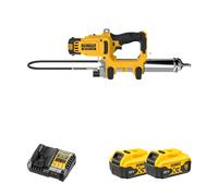 Pompe à graisse 18V DCGG581N-XJ + 2 batteries 18V 5 Ah + 1 chargeur DCB1104-QW DEWALT