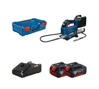 Pompe à graisse 18V GFP 18V-10 + 2 batteries GBA 18V 4 Ah + 1 Chargeur GAL 18V-40 BOSCH