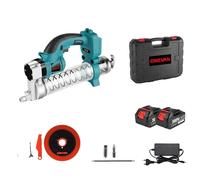 Pompe à graisse électrique, haute pression 69MPA, Moteur sans balais, Contient 2 batteries, 2 batteries EU-Stecker