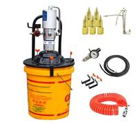 Pompe à graisse pneumatique, 5 gallons, kit de transfert de graisse haute pression 60:1 avec pompe de remplissage de 0,85 l/min et plaque de suivi
