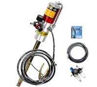Pompe à graisse pneumatique 50:1 avec tuyau d'huile de 16 pieds - Pistolet à graisse pneumatique de qualité industrielle robuste, pour seaux de 20 à 55 gallons, pour ateliers et construction GZ-620s