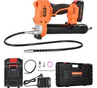 Pompe à graisse sans fil VEVOR, 55 Mpa, Pompe à graisse à une main avec batterie 2,0 Ah & lumière LED, tuyau de 90 cm & sac de transport, déclencheur, Compatible avec les batteries 18V Makita, Graissa