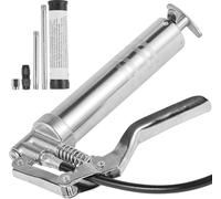 Pompe à graisse SucceBuy avec poignée pistolet, 3500 PSI, capacité de 4 OZ / 120 CC, pompe à graisse professionnelle robuste avec tuyau flexible de 11,65 pouces, 2 raccords plats noirs, 1 buse renforc