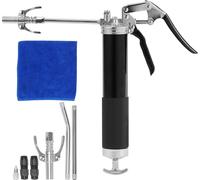 Pompe à graisse SucceBuy avec poignée pistolet, 6000 PSI, capacité de 14 OZ, outil professionnel robuste avec tuyau flexible de 19,69", 2 raccords et tube métallique rigide