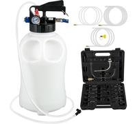 Pompe à huile de transmission SucceBuy, distributeur à 2 voies pour système de remplissage manuel ATF, capacité de 10 l, aspirateur d'huile et de liquide, kit d'adaptateurs de remplissage ATF de 14 pi