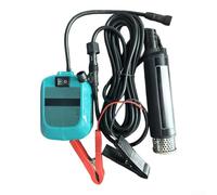 Pompe à huile électrique 12 V/24 V, pompe de transfert diesel 100 W avec débit de 30 l/min et hauteur de refoulement de 5 m, pompe compacte en aluminium de 3,5 cm pour eau et carburant (12 V)