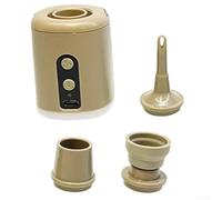 Pompe à lit pneumatique, 1600 mAh, pompe à air portable pour camping avec fonction de gonflage et de dégonflage, lumière multi-usage pour matelas de couchage en plein air, équipement gonflable pour