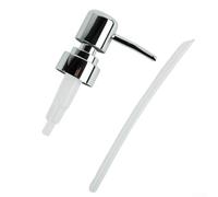 Pompe à lotion ABS à tête ronde 28 fils compatible avec les bouteilles de bain et de shampooing, joint d'étanchéité doux pour éviter les fuites lors de la distribution (argenté)