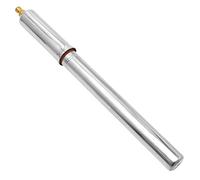 Pompe à Main Acier chromé 300mm avec Flexible Presta Schrader et Colliers de Fixation vélo Cycle Ville Vintage