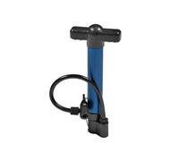 Pompe à Main Compacte 21.5cm en Aluminium pour Vélo, Moto et Voiture Noir / Bleu