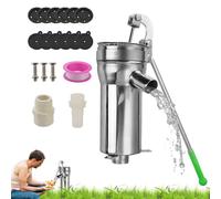 Pompe à main de puits - Pompe à eau en acier inoxydable durble, pompe de pichet ergonomique pour puits | Pompe à eau manuelle pour le jardin, la ferme, la cour et l'industrie, une pompe fiable, facil