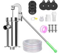 Pompe à Main de Puits,Pompe D'Aspiration en Acier Inoxydable,Pompe De Puits Manuelle En Acier Inoxydable,Le kit comprend sept accessoires indispensables et un tuyau de 5 mètres.pour Maison,Cour,Jardin