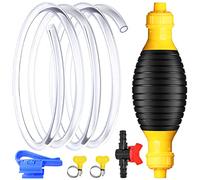 Pompe à Main Essence avec 3 Meter Tuyau, Pompe Manuelle Transfert de Liquide, Pompe de Transfert Carburant Manuelle, Pompe Siphon Manuelle pour Essence Gaz Diesel Huile Eau Réservoir de Poissons