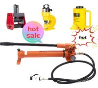 Pompe à main hydraulique, pression de sortie élevée 70MPa, volume d'huile 900cc, ROUGE ORANGE