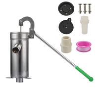 Pompe à main, pompe de puits en acier inoxydable de 32, 8 pieds profondeur, pichet étanche soudé à la main avec filetage interne, eau manuelle épaissie pour la maison, le jardin et la cour