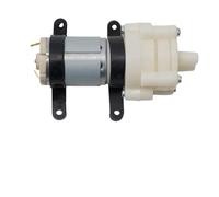 Pompe à membrane R385 DC 6-12 V pour aquarium Débit de 1,5 à 2 l/min pour tête de 3 m Durée de vie 2500 H Tube en silicone compatible 90 x 40 x 35 mm