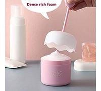 Pompe à Mousse avec Nettoyant pour le Visage, Facile à Utiliser et à Nettoyer, Respectueuse de L'environnement, Adaptée à les Types de Peau (PINK)