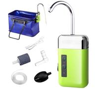 Pompe à oxygène Intelligente de pêche - Aérateur d'aquarium à pompage Automatique à écoulement d'eau inductif Rechargeable et Silencieux avec lumière LED | pour Les pannes de Courant d'urgence, Outil