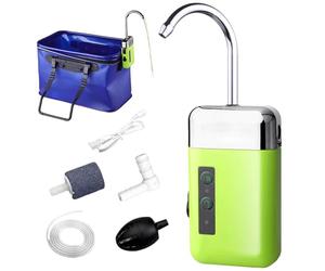 Pompe à oxygène intelligente de pêche - Moteur économe en énergie, corps imperméable durable, débit d'air réglable | Aquarium et aérateur d'appât vivant pour aquarium, alimentation en oxygène portable