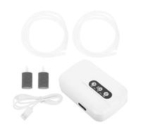 Pompe à Oxygène Plastique Silicone 2200ma, USB, pour Aquarium | Charge Usb, Double Usage Dc, Grand Débit D’air, pour Fish Tank, Blanc, 2w
