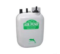 Pompe à oxygène portable pour pêche à piles sèches avec clip réglable en acier inoxydable, moteur silencieux pour seau d'appât vivant, comprend une pierre à air et un tuyau flexible, blanc