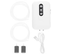 Pompe à Oxygène Portable USB 2w pour Aquarium, Blanc | Charge USB 2200ma, Double Usage Dc Intelligent, Grand Débit D’air, Plastique et Silicone pour Bassin
