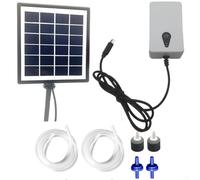 Pompe à oxygène solaire 6 V 2 W, aérateur d'oxygène à énergie solaire pour bassin alimenté par batterie pour aquarium