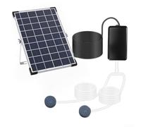 Pompe à oxygène solaire pour aquarium et étang, aérateur 5 W 10 V avec batterie de 2400 mAh, 3 modes jusqu'à 48 h d'autonomie, débit d'air 1,4 l/min, système de circulation d'eau portable en plein air