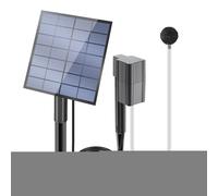 Pompe à oxygène solaire réglable pour aquarium, bassin, aérateur d'aquarium à économie d'énergie avec panneau pour fontaine extérieure, piscine, élevage, jardin, mousseur silencieux avec panneau