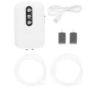 Pompe à Oxygène USB pour Aquarium, Chargeable, 2200ma, Blanc | Plastique et Silicone, Puce Intelligente Dc Double Usage, Bulles Stables, Grand Débit, pour Fish Tank