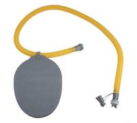 Pompe à pied, 1 pompe à lit pneumatique portable avec deux buses pour un gonflage rapide, design manuel léger à pédale pour camping, kayak et bateau gonflable (25,4 cm)