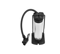 Pompe à Pied Compacte 17x4.5cm Pression Jusqu'à 100 PSI pour Vélo et Moto Noir / Argent
