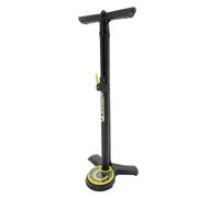 Pompe à Pied en Acier MICHELIN - Pompe à Vélo avec Manomètre - Compatible VTT, VTC, VAE, Ville et Enfant - Tri-Valve, Compatible Schrader, Presta et Dunlop