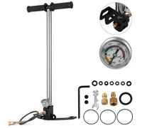 VEVOR Pompe à Pied 0-4500 psi, Pompe à Pneumatique à 3 Étages Haute Pression, Gonfle-Pneu pour Vélo, Pistolets à Air Comprimé, Paintball, Bouteilles de Plongée, avec Manomètre Précis et Pédale Pliable