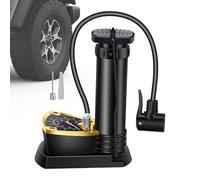 Pompe à pied pour pneu de vélo - Pompe à pneu légère avec manomètre - Compresseur de pneus compact pour scooter, moto, pick-up et voiture - Jouet gonflable