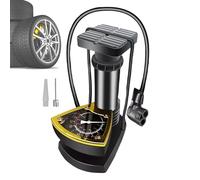 Pompe à pied pour vélo | Pompe à air multifonction avec manomètre, compresseur de pneu de vélo portable pour ramassage électrique, berline, scooter, jouets gonflables