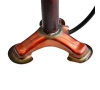 Pompe à pied véritable cuir Selle Montegrappa Charleston made in Italy Rouge 12 Bars