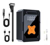 Pompe à pneu numérique portable sans fil avec lampe de poche, pression préréglée, arrêt automatique pour SUV, moto, 13 cm de long