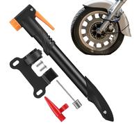 Pompe à pneu portable pour vélo - Mini gonfleur avec tête de valve | et pompe à air compatible pour le cyclisme | Pompe haute pression compacte pour conduite sur route avec équipement de sport
