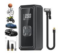 Pompe À Pneus | Compresseur D'air Portable Sans Fil Avec Lumières Et Arrêt Automatique | Mini Gonfleur Électrique Pour Voiture Moto Vélo Balles Gonflables Voyage En Plein Air Cyclisme Hommes Femmes