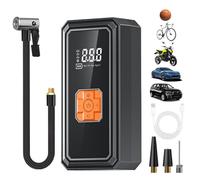 Pompe À Pneus,Rechargeable avec Manomètre Numérique,Gonfleur De Pneu Portable Compresseur D'Air - pour Vélo Moto SUV Berline Jouets Gonflables Bouées Camping Extérieur Réparation