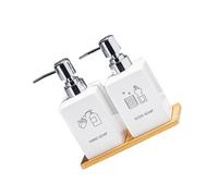 Pompe à pression conviviale Récipient de liquide Bouteille en céramique portable pour shampooing, après-shampoing, lotion, maison, voyage, organisation moderne et rechargeable