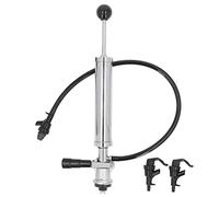 Pompe à robinet pour fût de bière en acier inoxydable, pompe distributeur de fût de bière système S avec double robinet pour fûts américains de 8 pouces, compatible avec Budweiser,