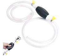 Pompe à Siphon à eau et essence, manuelle, transfert de liquide, ventouse de carburant, tuyau Flexible en caoutchouc PVC transparent, pour voiture à essence et Diesel Transparent 1m