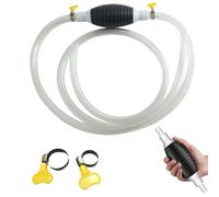 Pompe à Siphon à essence manuelle, transfert de liquide manuel, ventouse de carburant, tuyau d'ampoule en caoutchouc PVC transparent Flexible pour voiture à eau Diesel Transparent 1.5m