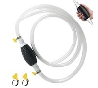 Pompe à Siphon à ventouse de carburant, transfert de liquide manuel manuel, tuyau d'ampoule en caoutchouc PVC transparent Flexible pour essence, essence, Diesel, eau, voiture Transparent 3m