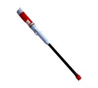 Pompe à siphon conçue pour une utilisation efficace dans les aquariums et les cours, alimentée par piles (rouge)