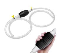 Pompe à siphon de transfert de liquide, ventouse de carburant, manuelle, portable, flexible, flexible, en caoutchouc PVC transparent, tuyau d'ampoule pour essence, essence, diesel, eau Transparent 3m