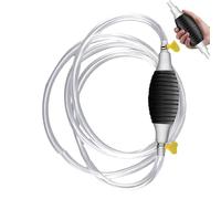 Pompe à siphon manuelle manuelle, transfert de liquide, ventouse de carburant, tuyau d'ampoule en caoutchouc PVC transparent flexible et portable pour essence, essence, eau, voiture Transparent 3m